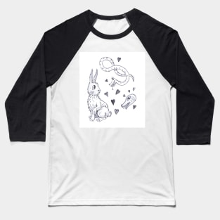 Bunny and Snake Baseball T-Shirt